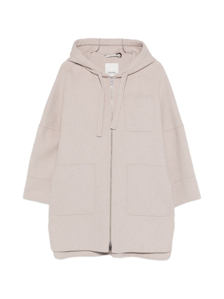 Cappotto con cappuccio in lana double