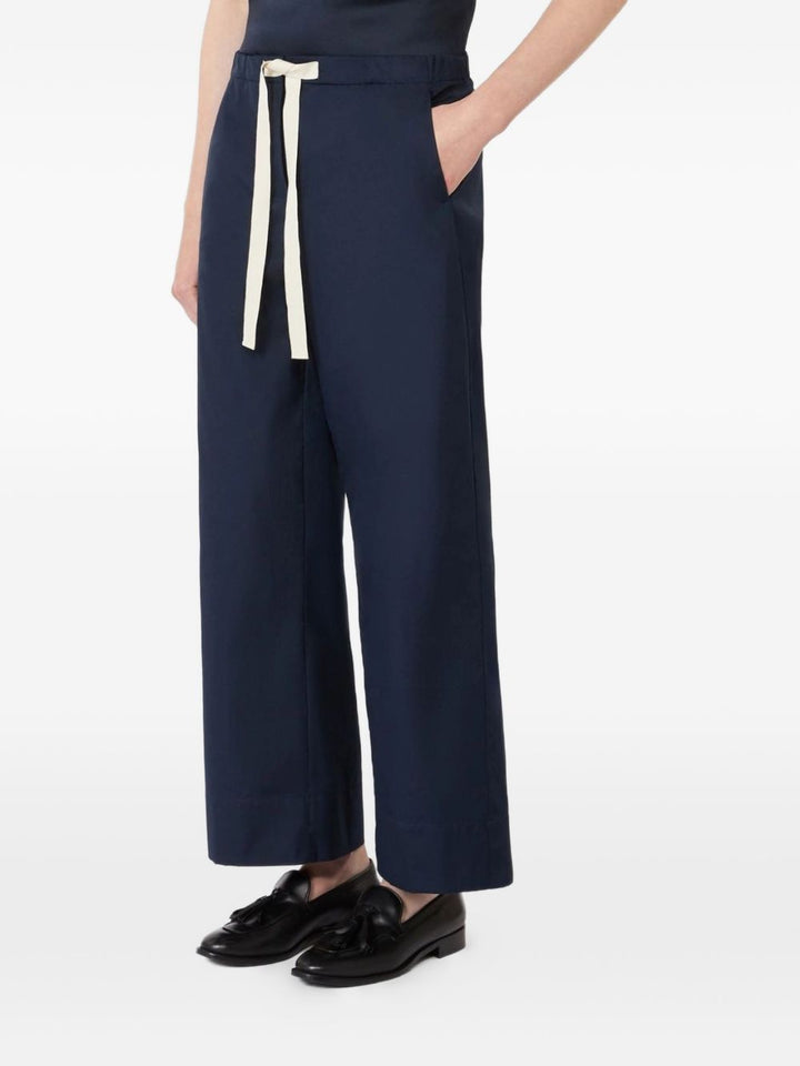 Pantalone "ARGENTO" con coulisse in cotone