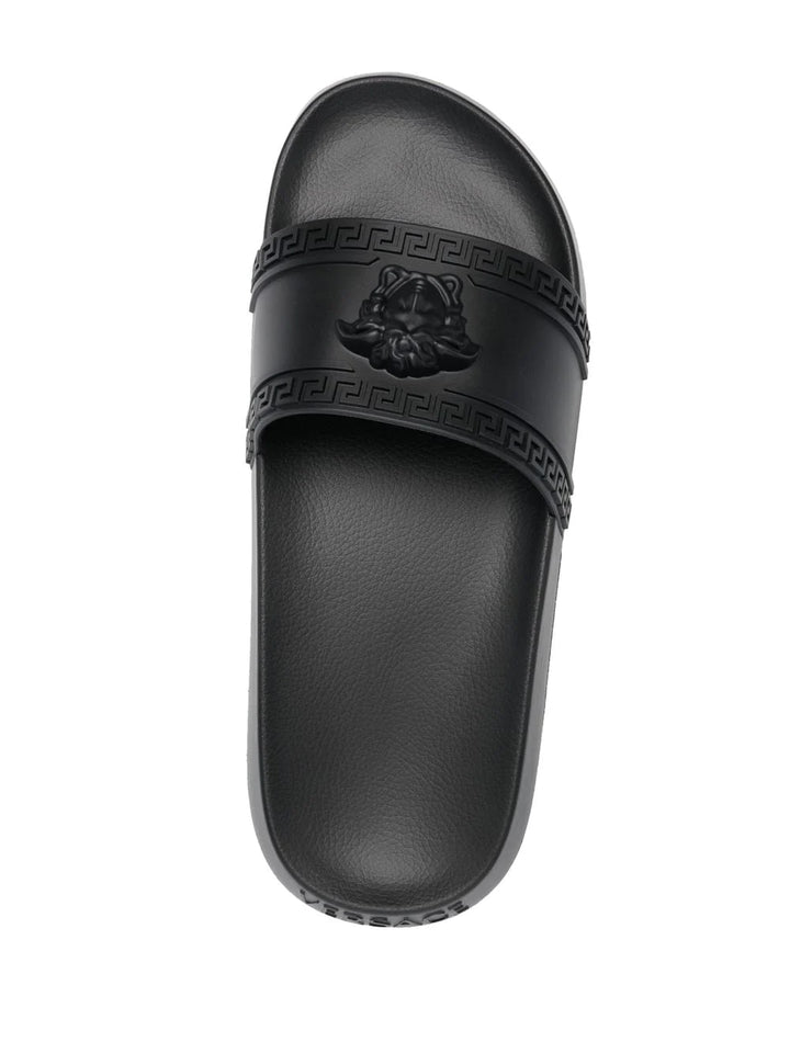 VERSACE Ciabatta gomma nero