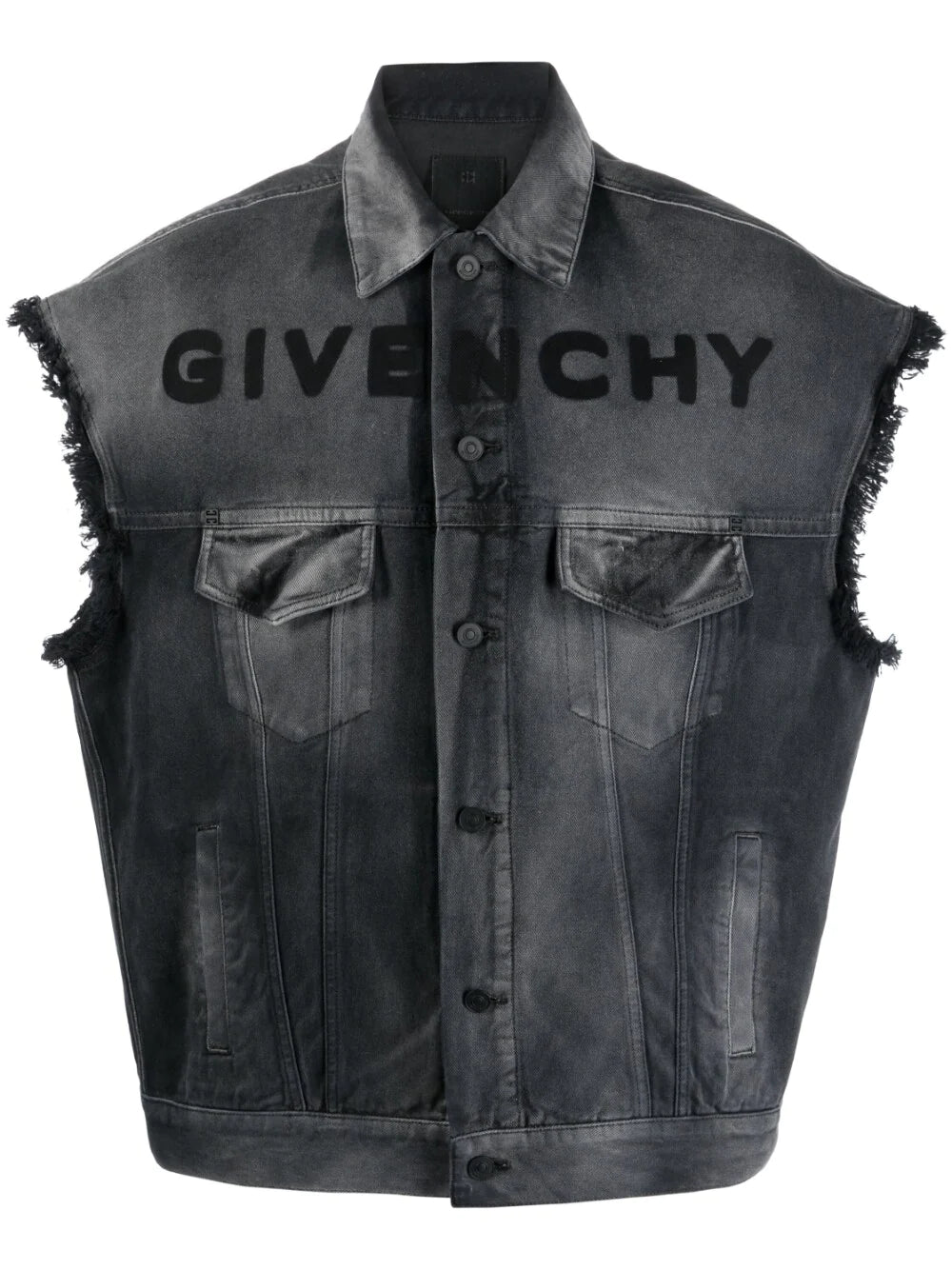 GIVENCHY Gilet in denim nero