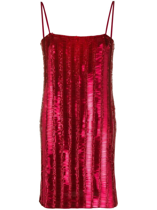 PINKO Abito mini paillettes fucsia