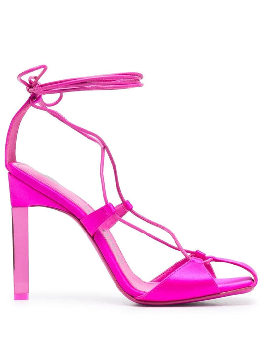 THE ATTICO Décolleté in raso fucsia