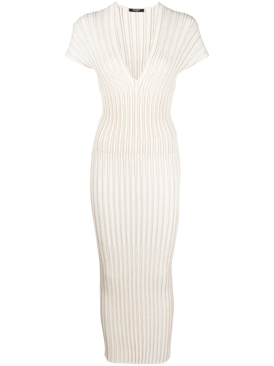 BALMAIN Abito elasticizzato bianco