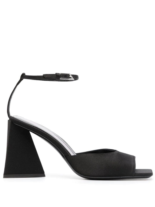THE ATTICO Sandalo in pelle nera